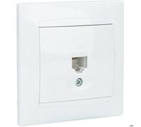 Prise RJ45 encastrée Zyna - Blanc - Zenitech