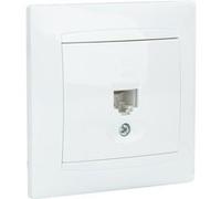 Zenitech Prise RJ45 encastrée Zyna - Blanc