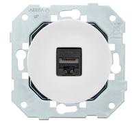 Prise RJ45 Fontini Dom blanc glossy à composer