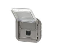 Prise RJ45 - LEGRAND - catégorie 6 FTP Plexo composable - gris