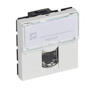Prise RJ45 MOSAIC catégorie6 STP à blindage métal blanc 2 modules LEGRAND 076576