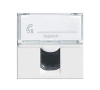 Legrand - Prise RJ45 Multimédia Mosaic - Cat. 6 F/Utp - 2 modules - Blanc