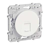 Schneider Electric – Prise RJ45 Odace Blanc Cat6 UTP à vis Grade 1 (téléphone+informatique) S520475