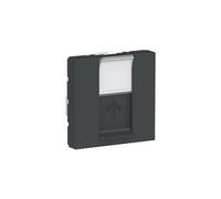 Schneider Electric - Unica - prise RJ45 simple - cat 6 FTP - 2 mod - Anthracite - méca seul - NU341954
