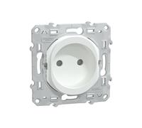 Prise sans terre 1 poste Ovalis Blanc Schneider