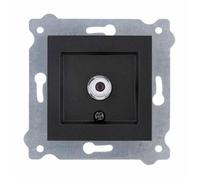 Prise SAT avec filtre connecteur de type F noir métallique EXEN