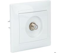 Prise satéléphonelite encastrée mâle Ø7mm type F Zyna - Blanc - Zenitech