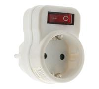 Zenitech - Prise Schuko 16A avec Interrupteur Intégré - Supporte 2300W - pour Appareils Domestiques et Professionnels - Blanc