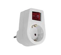 Prise Schuko 16A + Interrupteur - Blanc - Zenitech