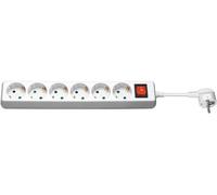Prise Schuko 6 voies MicroConnect 1,8 m blanche