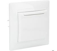 Zenitech - Prise Schuko à clapet encastrée - Blanc - Zyna