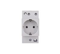 Prise Schuko avec rail DIN - 230 V - 16 A - Prise encastrable pour répartiteur et armoire de commande