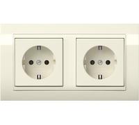 Prise Schuko Double Gira Avec Cadre Type 10 Standard 55 - 4921021
