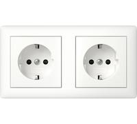 Prise Schuko Double Gira Avec Système De Sécurité Plus 55 - 478604