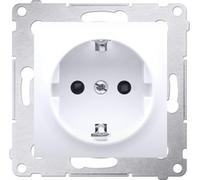 Prise SCHUKO et blanc brillant Contact Simon 54 Premium DGSz1Z.01