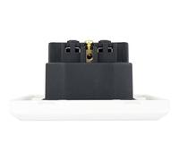 Prise Schuko murale avec 2 ports USB, puissance maximale de 2,4 A, matériau plastique résistant et design fonctionnel
