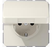 Prise SCHUKO® SAFETY+ couvercle rabattable Jung CD 1520 BFKIKL blanc
