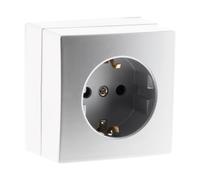 Prise Schuko saillie 16A Bel'Vue - Argent - Zenitech