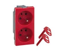 Prise Simon Connect Double S500 DATA avec clés 16A, sans signal 50000459-037