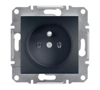 Prise simple 2P+T mécanisme Anthracite Schneider Asfora
