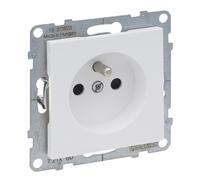 Prise simple 2P+Z blanche 16A 250V bornes SUNO 721180