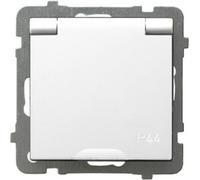 Prise simple AS GPH-1GZ/m/00/w prise avec mise à la terre IP44 blanc OSPEL