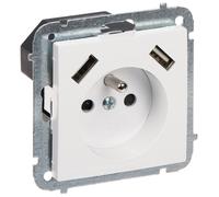 PRISE SIMPLE AVEC ALIMENTATION USB SANTRA/4188-10/EPN 230V 16A Elektro-Plast