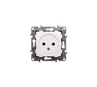 Prise simple avec/u plate avec caches 16A NILOE 664737