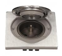 Prise simple en inox - type 2P+T - hermétique - IP55 - 16A GTV