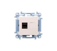 Prise simple ordinateur RJ45 cat.5e Simon 10 C51.01/41