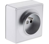 Prise simple 16A en saillie Silver - Vulco - Zenitech