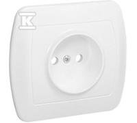 Prise simple sans terre AG1E/11 Akord blanche