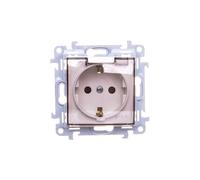 Prise simple SCHUKO avec joint avec Simon 10 CGSZ1BZ.01/11A