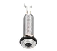 Prise Stéréo pour Guitare Électrique et Basse, Jack Cylindrique Argenté | Pièce de Remplacement Compacte en Cuivre, Installation Simple, Maintien du Son D'origine, pour Basse et Guitare Acoustique