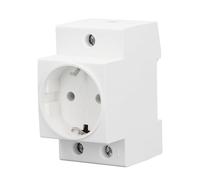 Prise sur Rail DIN Modulaire, Prise de Courant, Prise CA Unique, de intégré, Prise de Terre pour Panneau de Distribution, Prise Pratique Montée sur (UE AC250V