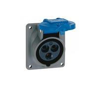 Prise fixe Hypra 16A - 2P+T - 200V~ à 250V~ - plastique - IP44