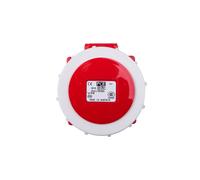 Prise tableau blanc 16A 5P 400V/75x75/ rouge POWER TWIST 3152-6