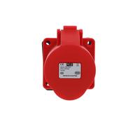Prise tableau blanc 32A 4P 400V rouge IP44 femelle 70mm 324-6