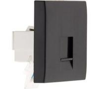 Prise TEL. RJ 45 cat.5 module large - noir - Zenitech Noir G
