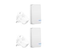 Prise Telecommande sans Fil,NineLeaf 2 Prises et 2 Télécommandes,Prise Télécommandée Programmable 15A/3450W,Portée 100m,Économie d'énergie,Installation Facile