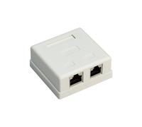 Prise téléinformatique encastrée 2xRJ45 STP cat.6 77635