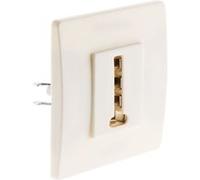 Prise TEL. 8 Plots vis + griffes Diwone Blanc