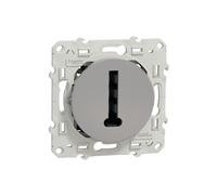 Prise téléphone conjoncteur T Odace Gris Aluminium Schneider Electric