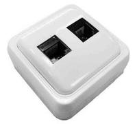 Prise téléphone et ADSL EDM Onsen Blanc Surface Blanc