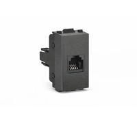 Prise téléphone RJ11 compatible BTicino Living Classic - Module 1 place pour plaque série Living, prise téléphonique RJ11 pour maison/bureau, installation encastrée - LEMAG SRL