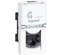 Legrand Prise RJ11 Mosaic 078730, 4 contacts, 1 module, blanc
