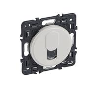 prise téléphone rj45 legrand céliane avec support et enjoliveur blanc