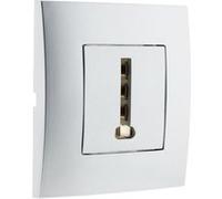 Prise téléphone Simplea 8 plots - gris - Zenitech Gris G