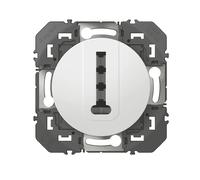 Prise téléphonique esclave modulaire Legrand Dooxie blanche avec inserts blancs