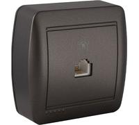 Prise téléphonique et ADSL Solera Mural Graphite RJ11